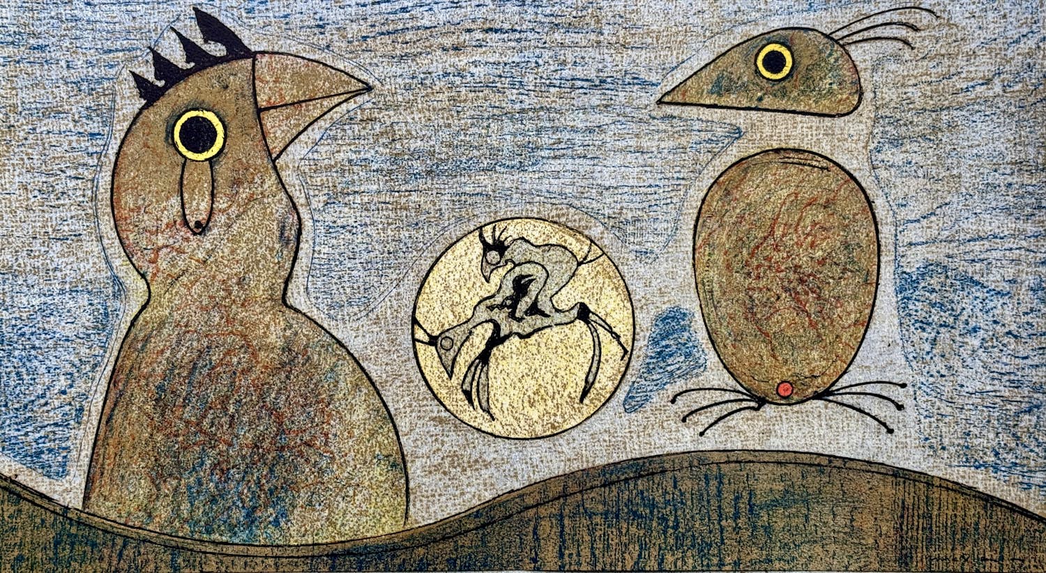 Max Ernst - Rêve surréaliste - Le deux Coqs. Original-Lithographie 1970 kopen? Bied vanaf 280!