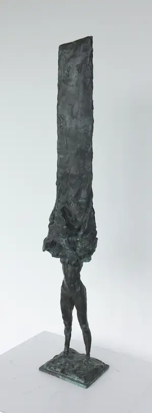 Ruudt Wackers - Brons, Vrouw met een boom kopen? Bied vanaf 600!