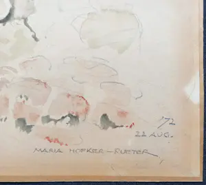 Maria Hofker - Rueter - Distel, aquarel op papier kopen? Bied vanaf 30!