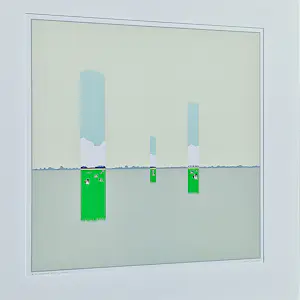 Han Jansen - grote minimalist. zeefdruk "mooi weer palen" - Epr. d'Art. exemplaar - gesign. kopen? Bied vanaf 81!