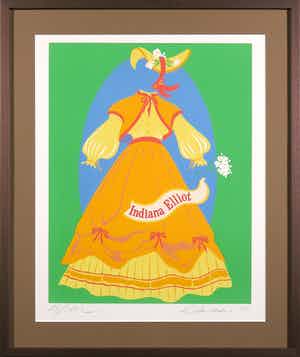 Robert Indiana - Litho, Indiana Elliot uit Mother of us All - Ingelijst verkocht voor € 1!