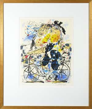 Kees Salentijn - Zeefdruk, Zonder titel - Ingelijst verkocht voor € 50!