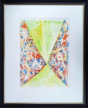 Egill Jacobsen - 'Composition' - Nieuw ingelijst! (Groot) verkocht voor € 380!