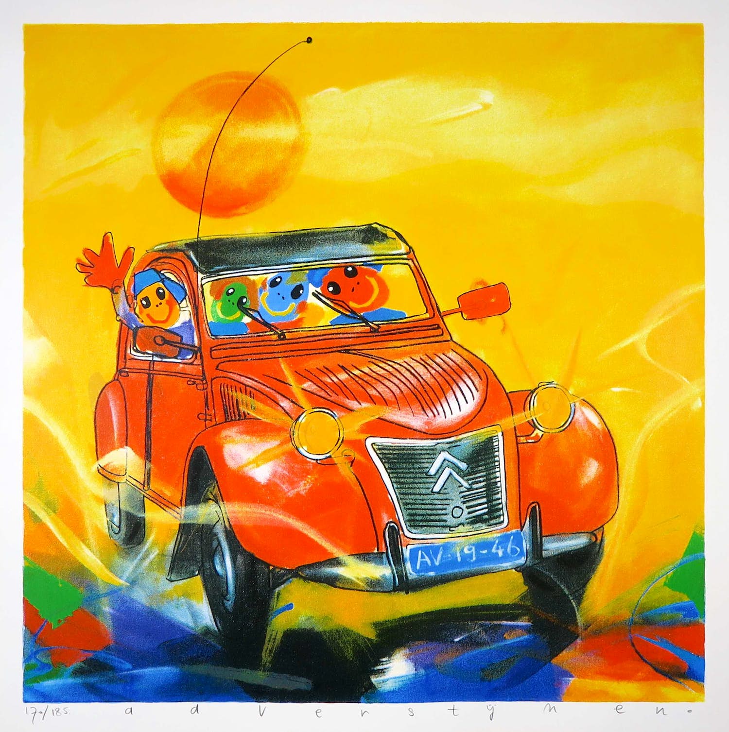 Ad Verstijnen - Zeefdruk, Citroën Deux Chevaux kopen? Bied vanaf 1!