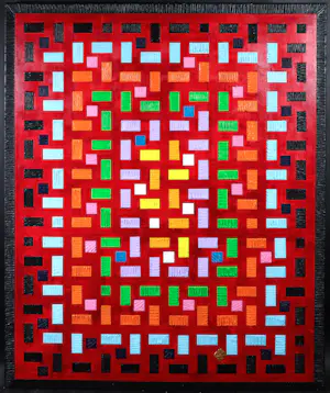 Pim Lenos - Olieverf op doek, Geometrische compositie (Groot) kopen? Bied vanaf 500!