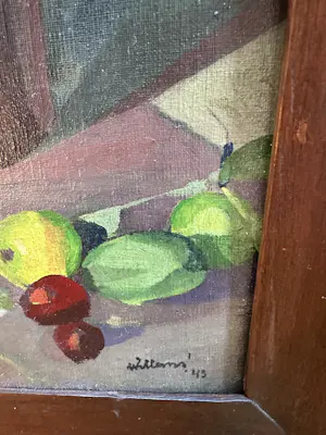 Joop Willems - Fruit en bloemen stilleven kopen? Bied vanaf 135!