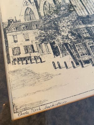 Henriette Hubregtse-Lanzing - 2 Litho's: Oude Kerk + Kolkje | Amsterdam kopen? Bied vanaf 30!