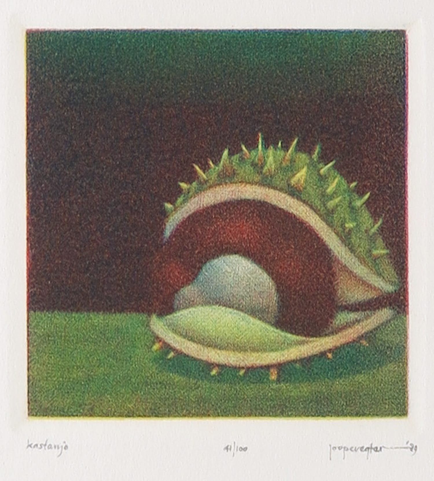 Joop Vegter - Mezzotint, Kastanje kopen? Bied vanaf 50!