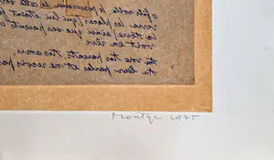 Jan Montyn - Kleurenets: 'Compositie met figuren en tekst' (1975). kopen? Bied vanaf 50!