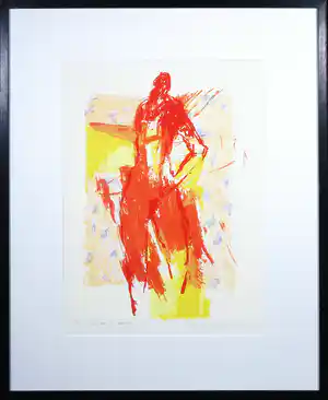 Robbert Fortgens - Zeefdruk, Mannen te paard - Ingelijst vendu pour 35€ !