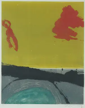 Frans Horbach - Ets, Abstract landschap - Ingelijst kopen? Bied vanaf 1!