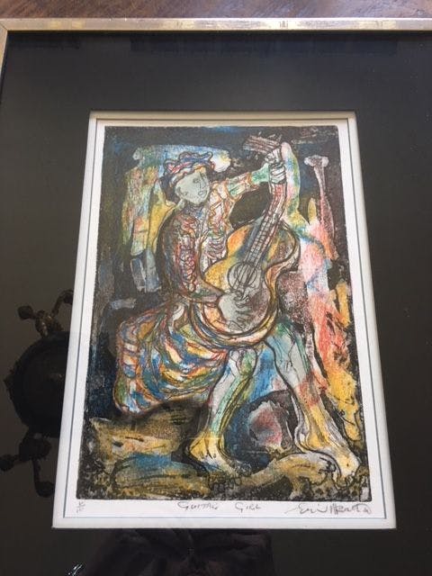 Niet of onleesbaar gesigneerd - Guiter Girl kopen? Bied vanaf 1!