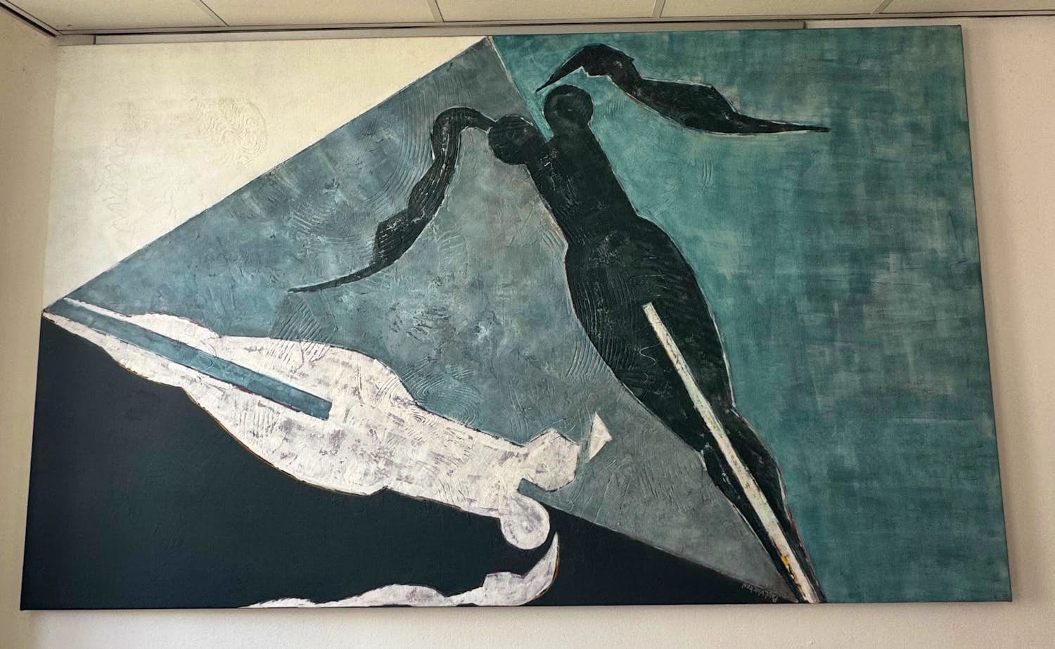 Paul Vincken - abstract kunstwerk vrouwenduo kopen? Bied vanaf 600!