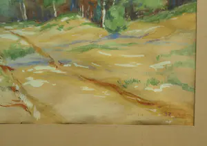 Jan Stapper - Ingelijste aquarel , Soestduinen – Lijst, 41 x 51 cm. – 1932 kopen? Bied vanaf 1!