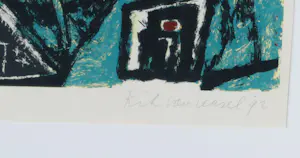 Rik van Iersel - Zeefdruk, Zonder titel - Ingelijst kopen? Bied vanaf 1!