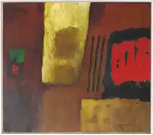 Jos Schimmer - Olieverf op doek, Avond in atelier - Ingelijst (Groot) verkocht voor € 1!