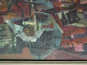 Kor Heemsbergen - Olieverf op paneel, Land voor 2 mensen – ca. 1960 - Ingelijst kopen? Bied vanaf 150!