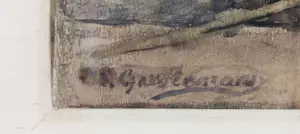 Emile Gastemans - Aquarel, Bootje aan de kade - Ingelijst kopen? Bied vanaf 50!