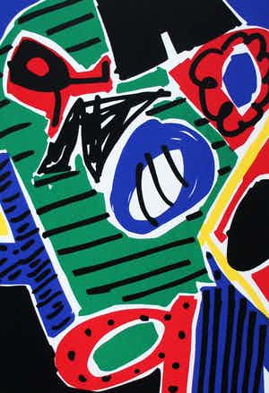 Yolande Brouwers - Zeefdruk: Anoq - gesigneerd - 1993 verkocht voor € 35!
