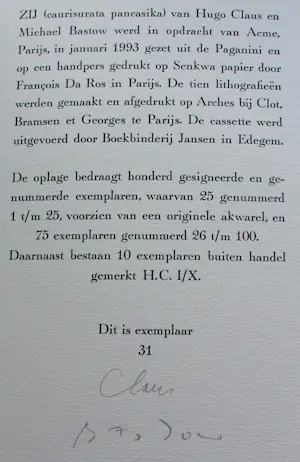 Hugo Claus - Kunstboek met 10 litho's: "Zij" - 1993 kaufen? Bieten Sie von 599!