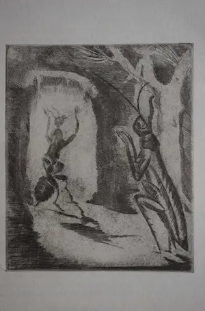 Jeanne Bieruma Oosting - Ets - De Mier en de Krekel kopen? Bied vanaf 30!