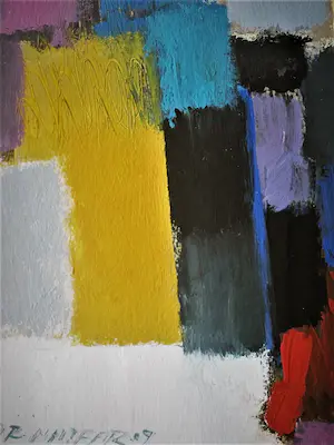 Niet of onleesbaar gesigneerd - Intrigerende abstracte Gouache op papier - gesigneerd - prima ingelijst kopen? Bied vanaf 1!