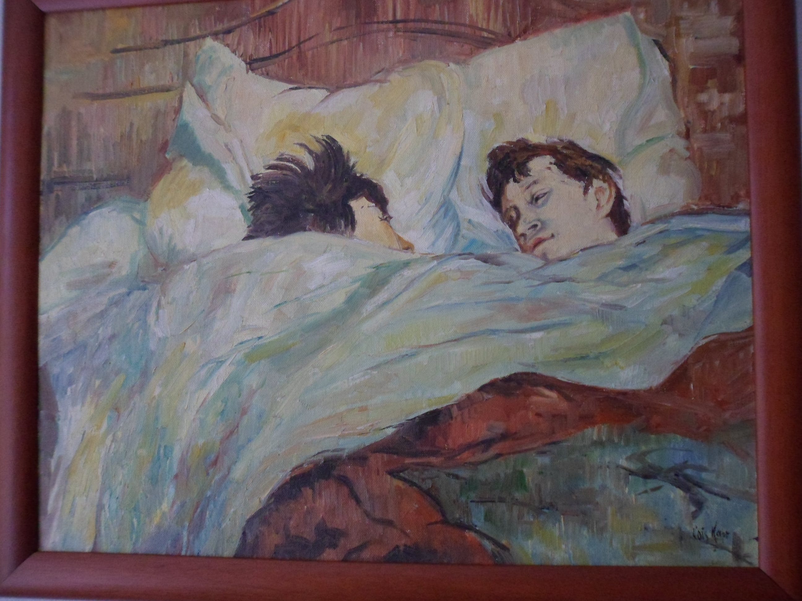 Niet of onleesbaar gesigneerd - Olieverf op doek, Titel The Bed kopen? Bied vanaf 1!