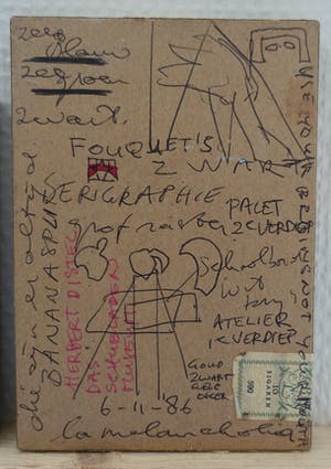 Piet Dirkx - Lat met 5 doosjes. # " ZWART" # onderdeel Biotoop, 1995, mint kopen? Bied vanaf 295!