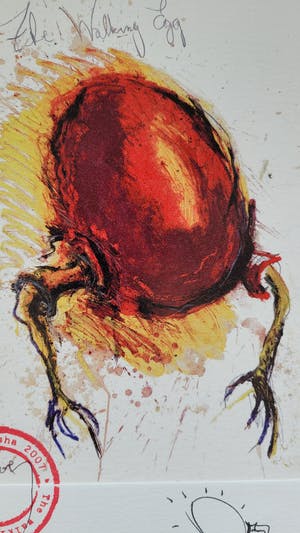 Koen Vanmechelen - The Walking Egg - zeldzaam met tekening kopen? Bied vanaf 650!