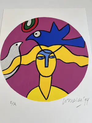 Corneille - Droombeelden - Handgesigneerd Zeefdruk + stempel Atelier Corneille op de rug - kopen? Bied vanaf 120!