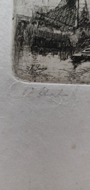 Kurt Peiser - zicht op antwerpen : eerste staat kopen? Bied vanaf 30!