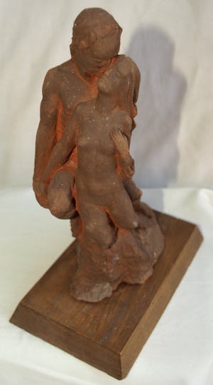 Niet of onleesbaar gesigneerd - Beeld van klei , Melodie , Rubinstein – 1941 – gesigneerd CH of HC kopen? Bied vanaf 1!