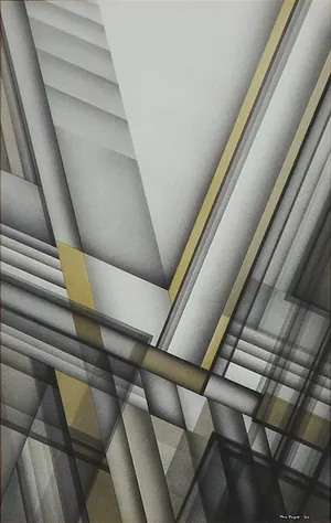 Ton Pape - Gouache, Compositie nr. 19e - Ingelijst kopen? Bied vanaf 50!