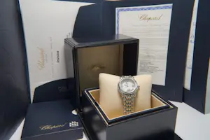 Acheter58 - Stainless Steel ladies Chopard Happy Sport polshorloge met diamant? Enchérissez de 1900!