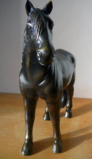 Brons (Onbekend) - Paard -massief brons- kopen? Bied vanaf 90!