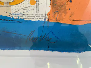 Theo Koster - Zeefdruk - Liggend blauw - Ingelijst (Groot) kopen? Bied vanaf 125!