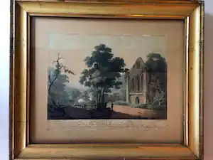Francis Jukes - This view of abbey crusis near Llangollen (1794) - Gravure, Ingelijst verkauft für € 40!