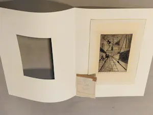 Flip van der Burgt - in 1960 in kleine oplage gemaakte droge naald Ets "Haven I" potloodgesigneerd kopen? Bied vanaf 30!