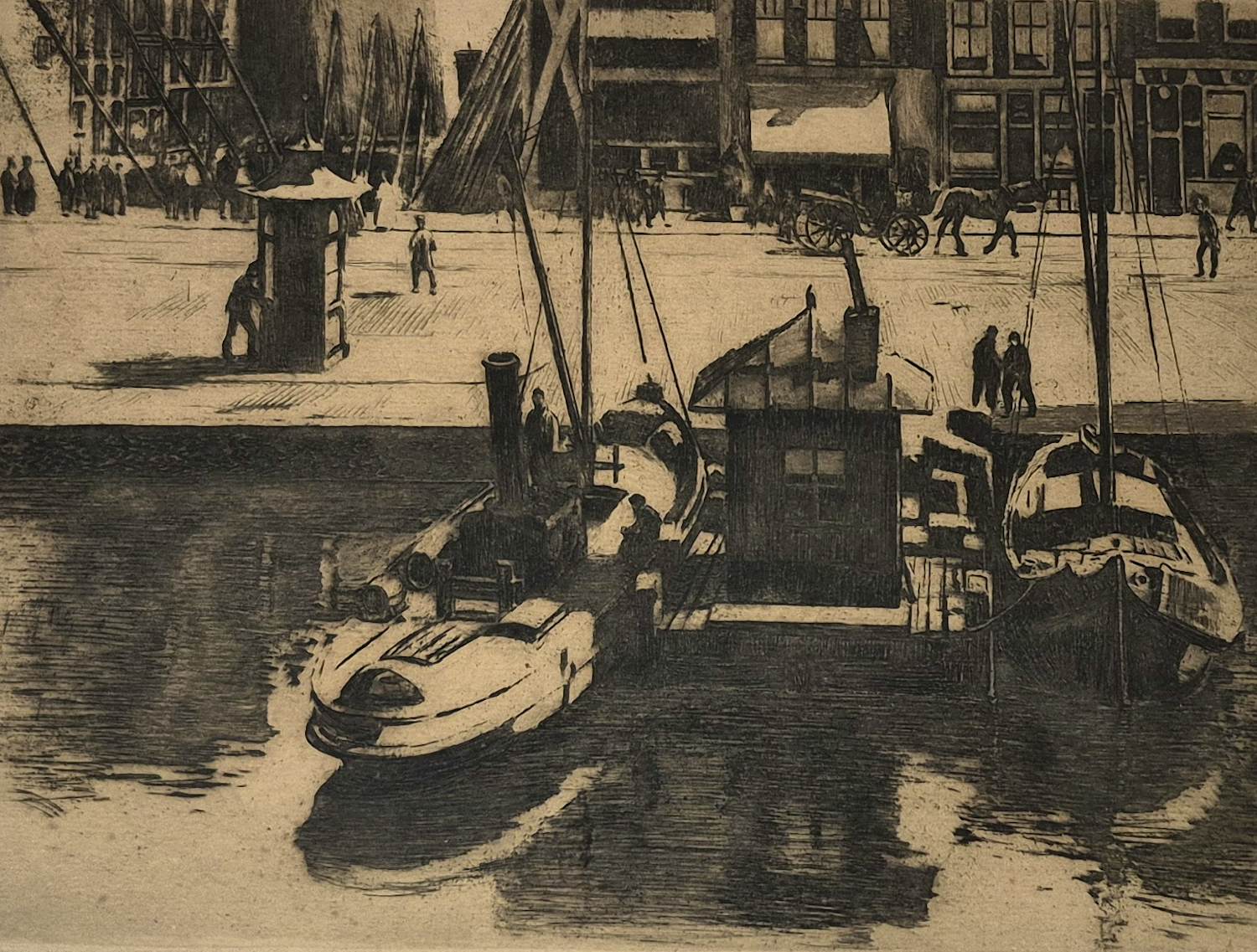 Willem Witsen - Ets - Damrak III - gesigneerd r.o. kopen? Bied vanaf 295!