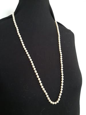 Curiosa - 50 mm echte parels met zilveren sluiting - Collier kopen? Bied vanaf 1!