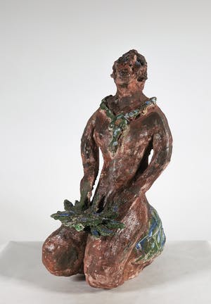 Joyce Bloem - Beschilderd keramiek, Zittend mens figuur kopen? Bied vanaf 1!