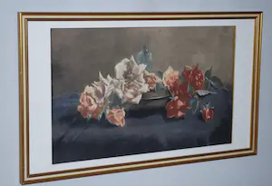 Constantia Arnolda Balwe - Stilleven met rozen - kleurenlitho (zeldzaam) kopen? Bied vanaf 45!