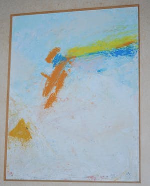 Johan van den Berg - .-.-. Juli licht .-.-. - acryl en krijt 1982 kopen? Bied vanaf 35!