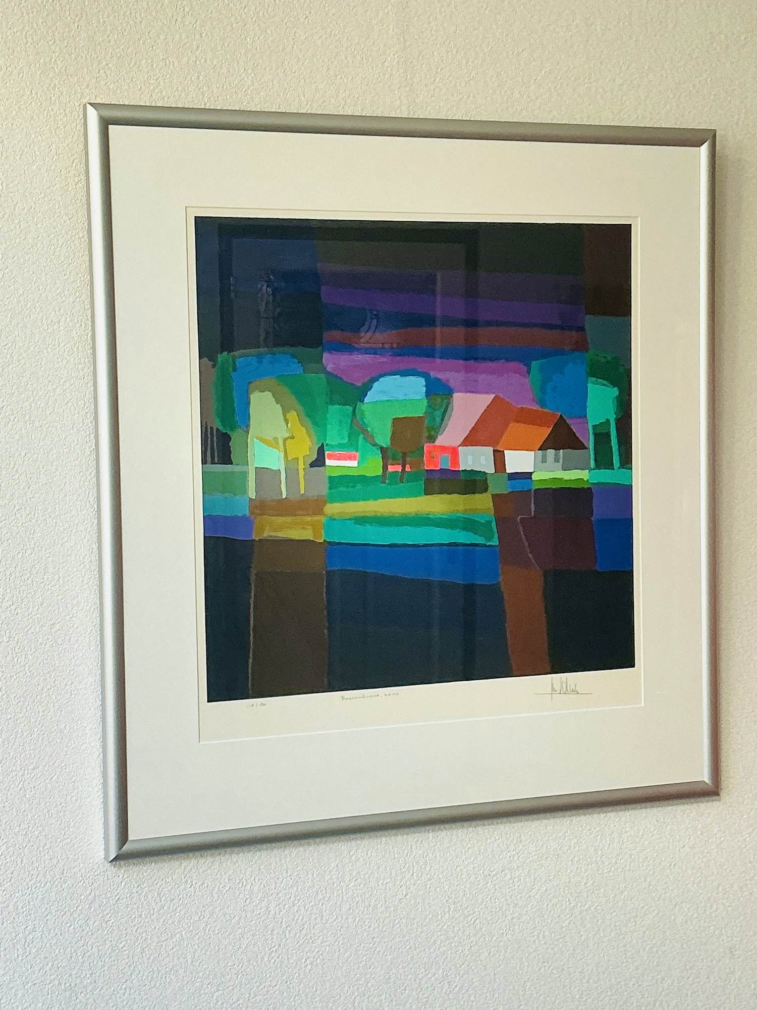 Ton Schulten - Ton Schulten - Zeefdruk - Boerenhoeve - Ingelijst kopen? Bied vanaf 400!