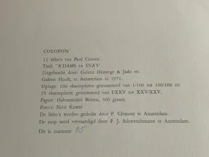Paul Citroen - grafiekmap A´dam´s en Eva´s met 12 grote litho´s kopen? Bied vanaf 60!