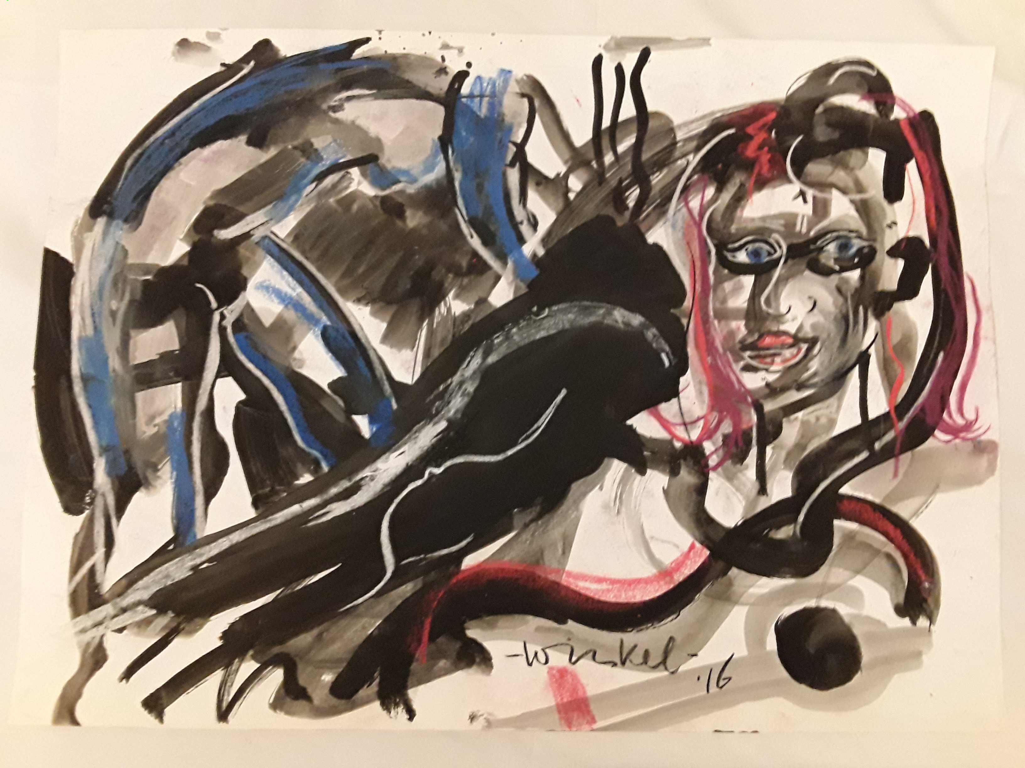 Arien Winkel - Spuitbus,acryl,pastel,gesing. kopen? Bied vanaf 15!