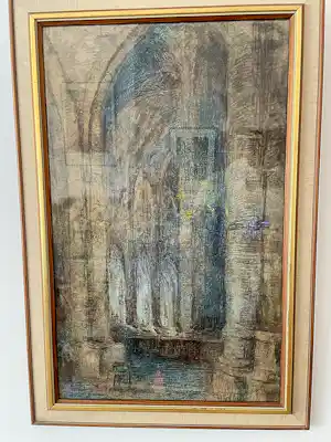 Maria Philipse - Gotisch kerkinterieur (Eusebiuskerk?) verkauft für € 43!