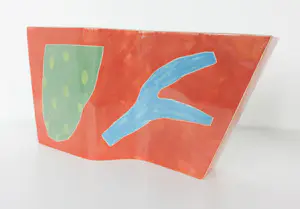 Ines de Booy - Twee kleurrijke keramieken vazen met golfende vorm kopen? Bied vanaf 60!