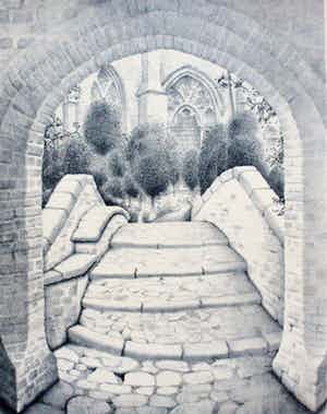 Jan Strube - Litho: "Brugge" verkocht voor € 60!