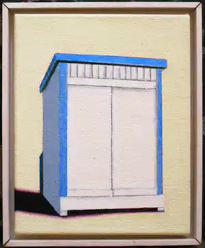 Euf Lindeboom - Bauhaus stijl stilleven kabinet - Olieverf op canvas verkocht voor € 85!
